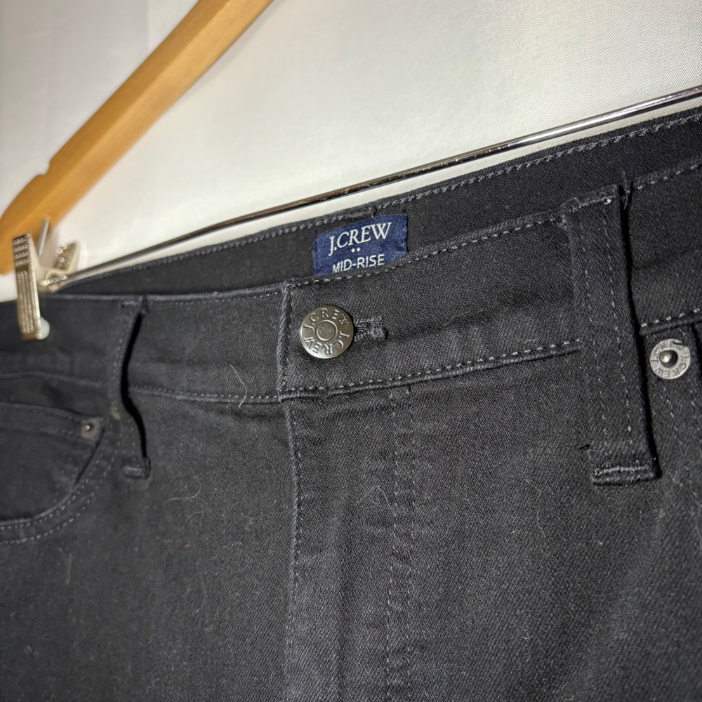 J.Crew Re-Imagined Mid-Rise Flare Crop Jeans Black Size 31 Stretch Denim - Picture 3 of 8